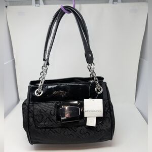 Liz Claiborne Black Frenchie Shopper Purse 9x12x5 1/2 Shoulder Bag NWT MSRP $70